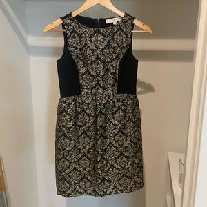 LOFT black / metallic dress sz 0P